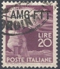 1949-50 TRIESTE A USATO DEMOCRATICA 20 LIRE - RR10085 - Oblitérés