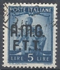 1947-48 TRIESTE A USATO DEMOCRATICA 5 LIRE - RR10085 - Gebraucht