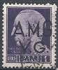 1945-47 TRIESTE AMG VG USATO IMPERIALE 1 LIRA - RR10087-4 - Afgestempeld