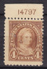 United States 1923 Mi. 265 PA     4 C Martha Washington Perf. 11 W. Margin, MH* - Neufs