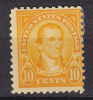 United States 1923 Mi. 272 PA     10 C James Monroe Perf. 11 MH* - Nuevos