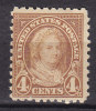 United States 1925 Mi. 265 W2 C     4 C Martha Washington Perf. 10, MH* - Ongebruikt