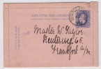 1889  Carte-lettre Pour L'Allemagne  Mi Nr K-2 - Kartenbriefe