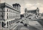 ROMA PIAZZA VENEZIA E ALTARE DELLA PATRIA ANNI 50/60 FG NV 3 SCAN ANIMATA AUTOMOBILI AUTOBUS - Altare Della Patria