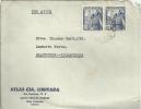 TENERIFE CC CON MAT HEXAGONAL CORREO AEREO SELLOS FRANCO CASTILLO MOTA 75 CTS X 2 - Briefe U. Dokumente