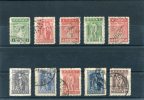 1912/13 -Greece- "Lithographic" 2nd Period- Complete(+3,20,30,40l.) Set Used Hinged - Gebraucht