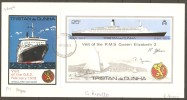 Tristan Da Cunha 1979 Ship QE2 Visit Miniature Sheet  On Unaddressed Crew Signed FDC - Tristan Da Cunha