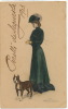 Clarence Underwood Femme Avec Bouledogue Français French Bulldog Couleur MM Vienne 377 - Underwood, Clarence F.