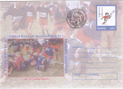 RUGBY BUCHAREST TROPHY, JUNIORS, 2001, COVER STATIONERY, ENTIER POSTAL, OBLITERATION CONCORDANTE, ROMANIA - Rugby