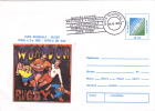 RUGBY WORLD CUP, SOUTH AFRICA, 1995, COVER STATIONERY, ENTIER POSTAL, OBLITERATION CONCORDANTE, ROMANIA - Rugby