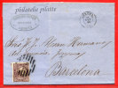 ESPAGNE LETTRE DE 1869 DE GERONA POUR BARCELONE - Covers & Documents