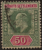 STRAITS SETTLEMENTS 1902 50c KEVII SG 118a U WW141 - Straits Settlements