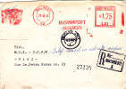 IMPORT CARS, VERY RARE, 1968, REGISTRED COVER, METER MARK ON COVER, ROMANIA - Machines à Affranchir (EMA)