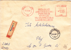 CHEMICAL PRODUCTS FACTORY, VERY RARE, 1968, REGISTRED COVER, METER MARK ON COVER, ROMANIA - Machines à Affranchir (EMA)