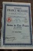 Pétroles France Mexique –titre Scriptophilie:actions De 100 Fr. Porteur Paris Premier Février 1927 - Oil