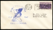 1947 USA Cover. John Paul Jonec 1747 - 1947 Bicentennial.  (H05c153) - Poststempel