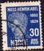 Norway 1929 Niels Henrik Abel 30 Ore Ultramarin Michel 153 - Gebruikt
