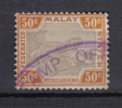 AP885 - MALAYA Federated States 1900, 50 Cent Crown CA Sideways Gibbons 22b - Federated Malay States