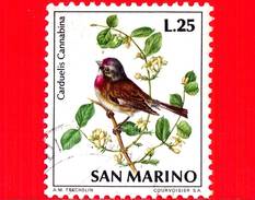 SAN MARINO - Usato - 1972 - Fauna Avicola - 25 L. • Fanello - - Uccelli - Birds - Oiseux - Usados