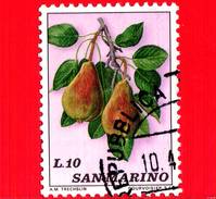 SAN MARINO - Usato - 1973 - Frutta - 10 L. • Pere - Oblitérés