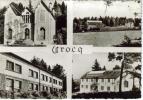 CPSM CROCQ (Creuse) - 4 Vues : Colonie De Vacances Du Loiret - Crocq