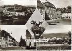 CPSM ALTKIRCH (Haut Rhin) - 5 Vues : Place, Casernes, Rue J.J Henner..... - Altkirch