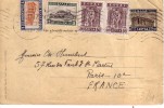 ENTIER POSTAL ET TIMBRES .ANNEE 1935.CARTE DATEE DE 1865 PAR L'ENVOYEUR. - Used Stamps