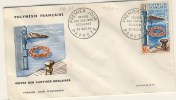 FDC  POLYNÉSIE  TAHITI  1965 OEUVRES DES CANTINES SCOLAIRES - FDC