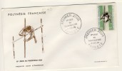 FDC  POLYNÉSIE  TAHITI  1966  2° JEUX DU PACIFIQUE SUD  # SPORT # ATHLETISME # SAUT A LA PERCHE - FDC