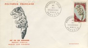 FDC POLYNÉSIE FRANÇAISE  TAHITI  1967 # ART ILES MARQUISES PENDANT D'OREILLE - FDC