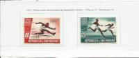 SAN MARINO 1955 POSTA AEREA AIR MAIL MOSTRA DEL FRANCOBOLLO OLIMPICO OLYMPIC STAMP EXHIBITION SERIE COMPLETA SET MNH - Luftpost