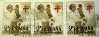 Spain 1951 Nurse And Child 25c Triple - Used - Oblitérés