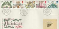 FDC  GRANDE BRETAGNE  NOEL  1980   N* YVERT  959/63 - 1971-1980 Decimal Issues