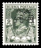 (10) Burma / Birmanie / Myanmar  1947 Definitive Inverted Overprint / Surcharge / Kopfstehend ** / Mnh  Michel 73 K - Birma (...-1947)