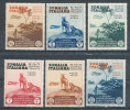 SOMALIA 1934 2ND COLONIAL EXPOSITION AIR MAIL SC C1-6 MNH WITH 25 AND 75 CENTS CREASED - Somalie (1960-...)