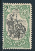 SOMALI COAST 1903 WARRIOURS 2 FRANKS GREEN AND BLACKVF OG HR SCARCE - Somalia (1960-...)