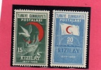 TURCHIA - TURKÍA - TURKEY 1952 CROCE ROSSA SERIE COMPLETA MNH - Nuevos