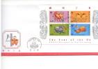 HONG KONG 1997 YEAR OF THE OX S/S FDC - Astrología