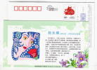 Virgo Star,Sign Of Zodiac,12 Constellation,flower,China 2009 Hainan New Year Greeting Advert Pre-stamped Card - Astrología