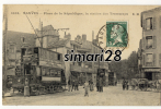 VANVES - N° 3108 - PLACE DE LA REPUBLIQUE LA STATION DES TRAMWAYS (TRAMWAY A ETAGE GROS PLAN) - Vanves