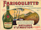 (38)  Carte/tarif  Publicitaire (10 X 14 Cm)  COMPS - Farigoulette - Distillerie Vve Mouton - Other Municipalities
