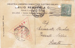 MILANO / LICATA - Card_ Cartolina Pubbl. 18.5.1910? - "Emilio Remagni  C.  "  - Cent. 5 - Reclame