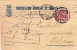 FOGGIA / PALERMO - Card_ Cartolina "Araldica" 9.3.1917 - Cent. 10 - Reclame