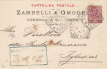 TORINO / IGLESIAS - Card_ Cartolina Pubbl.  6.2.1904  " Zambelli &C." - Cent. 10 - Reclame