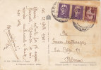 ASTI / PALERMO  - Card _Cartolina Luogotenenza  5.5.1946  - Cent. 50 X 2 + 2 Lire - Marcophilie