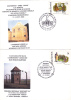 AUSCHWITZ, HOLOCAUST DAYS, JUDAISME, 2X, 2004, SPECIAL COVER, OBLITERATION CONCORDANTE, ROMANIA - Judaika, Judentum