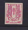 FRANCE N° 672 40C LILAS ROSE TYPE CHAINES BRISEES NON DENTELE SANS CHARNIERE - Unclassified