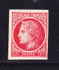 FRANCE N° 676 1F ROUGE ROSE TYPE CERES DE MAZELIN NON DENTELE SANS CHARNIERE - Ohne Zuordnung