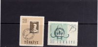 TURCHIA - TURKÍA - TURKEY 1957  ACCADEMIA BELLE ARTI - YEAR OF THE ACADEMY OF ART SERIE COMPLETA MNH - Unused Stamps