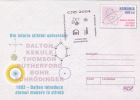 DALTON INTRODUCES MODERN ATOM IN SCIENCE, 2004, COVER STATIONERY, ENTIER POSTAL, OBLITERATION CONCORDANTE, ROMANIA - Atomo